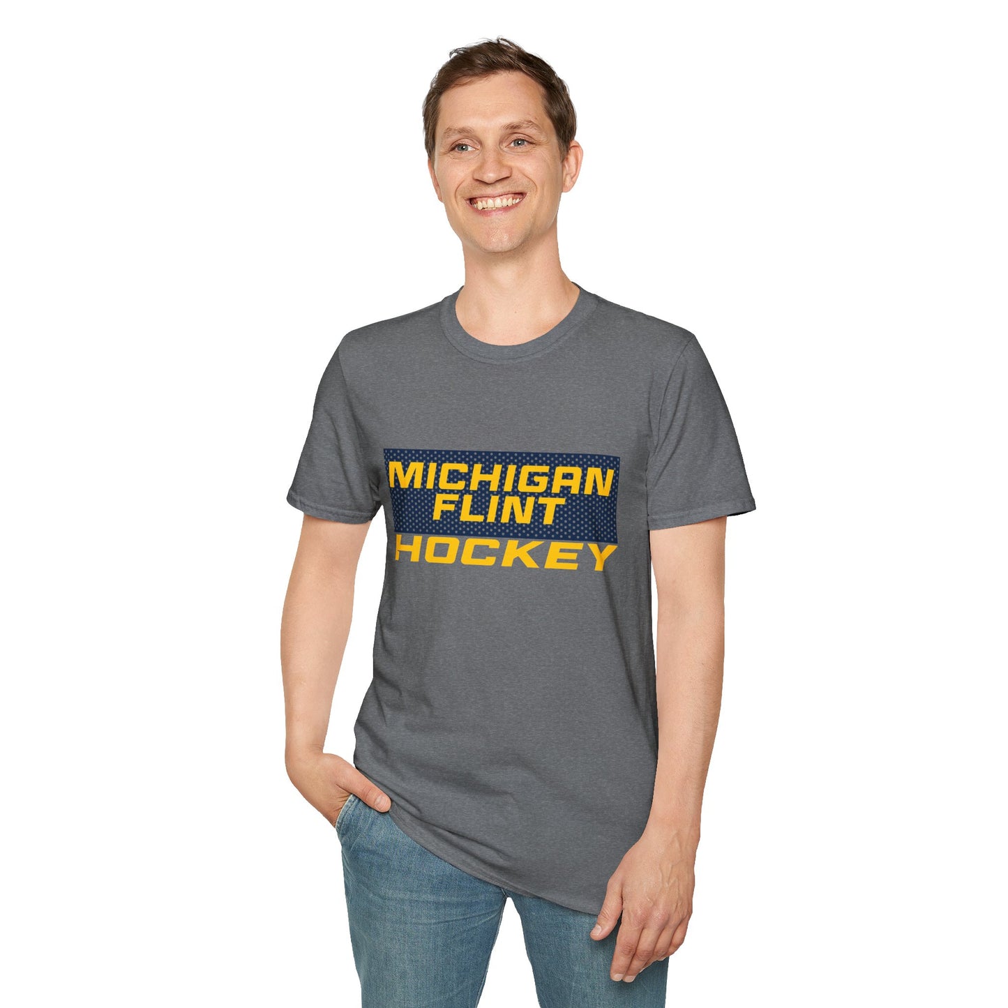 Michigan Flint Hockey Unisex Softstyle T-Shirt