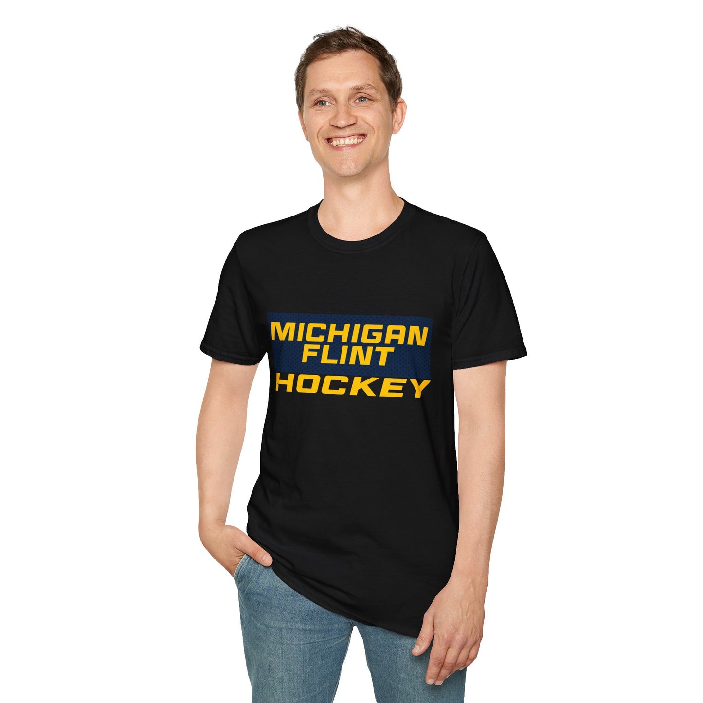 Michigan Flint Hockey Unisex Softstyle T-Shirt