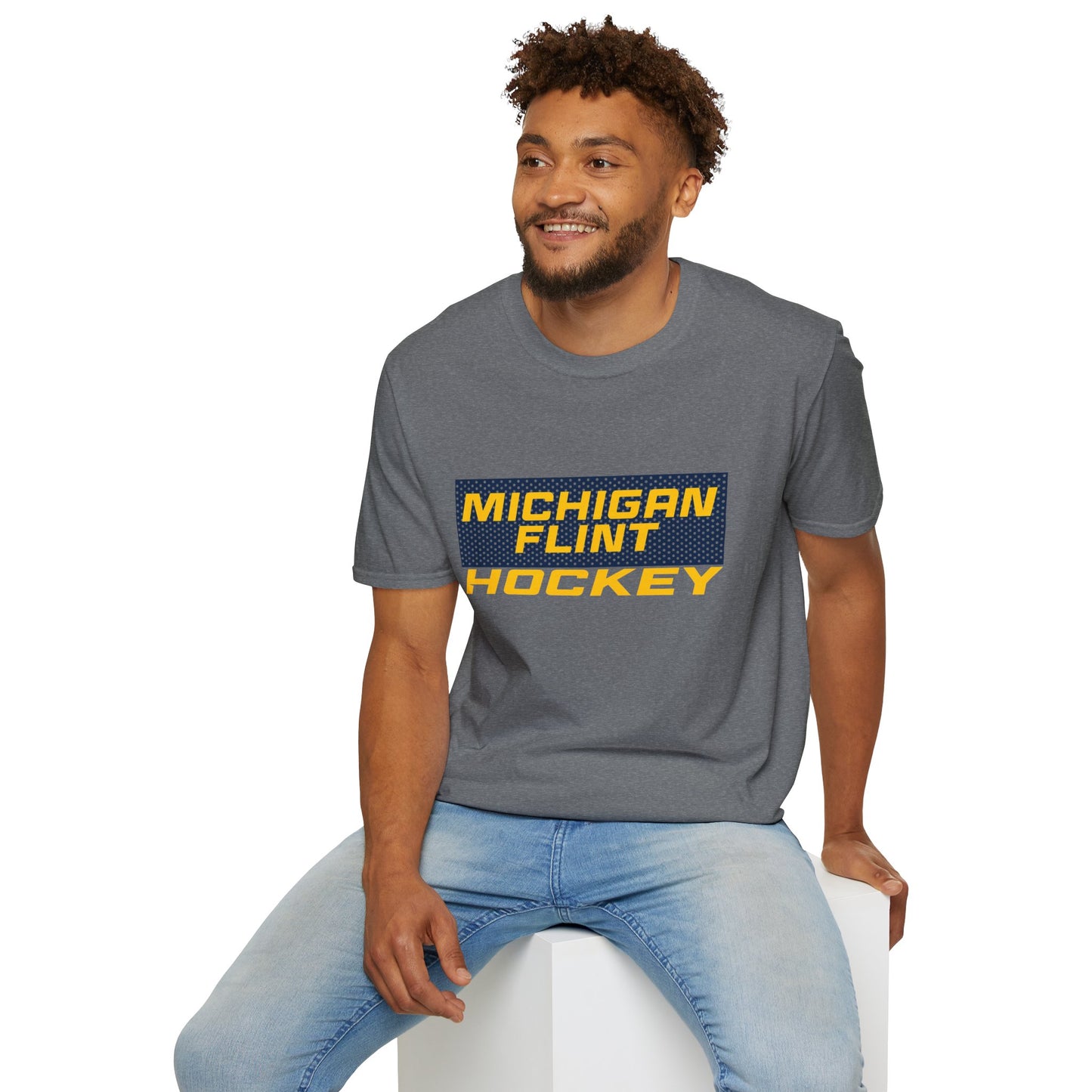 Michigan Flint Hockey Unisex Softstyle T-Shirt