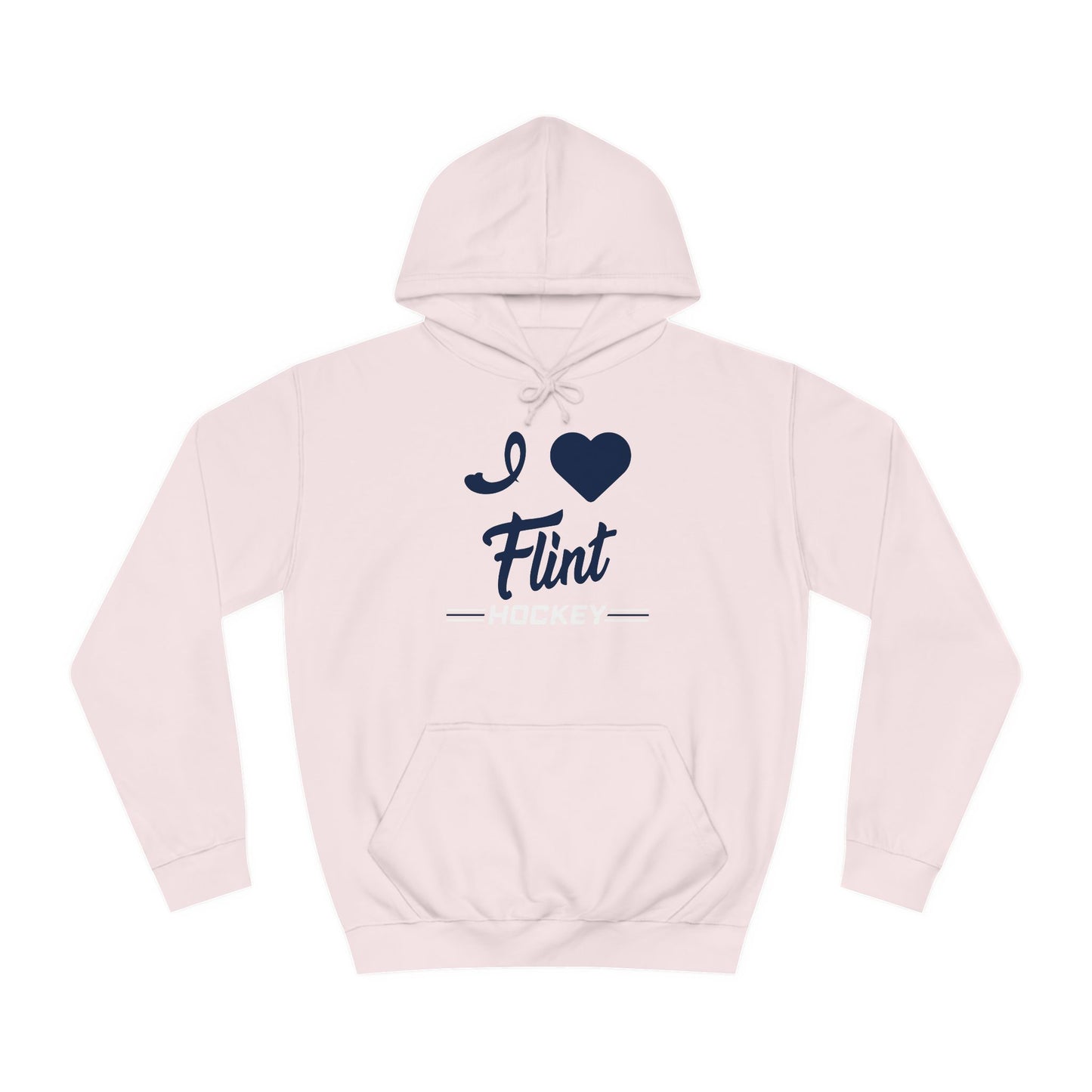 I Love Flint Hockey Unisex College Hoodie