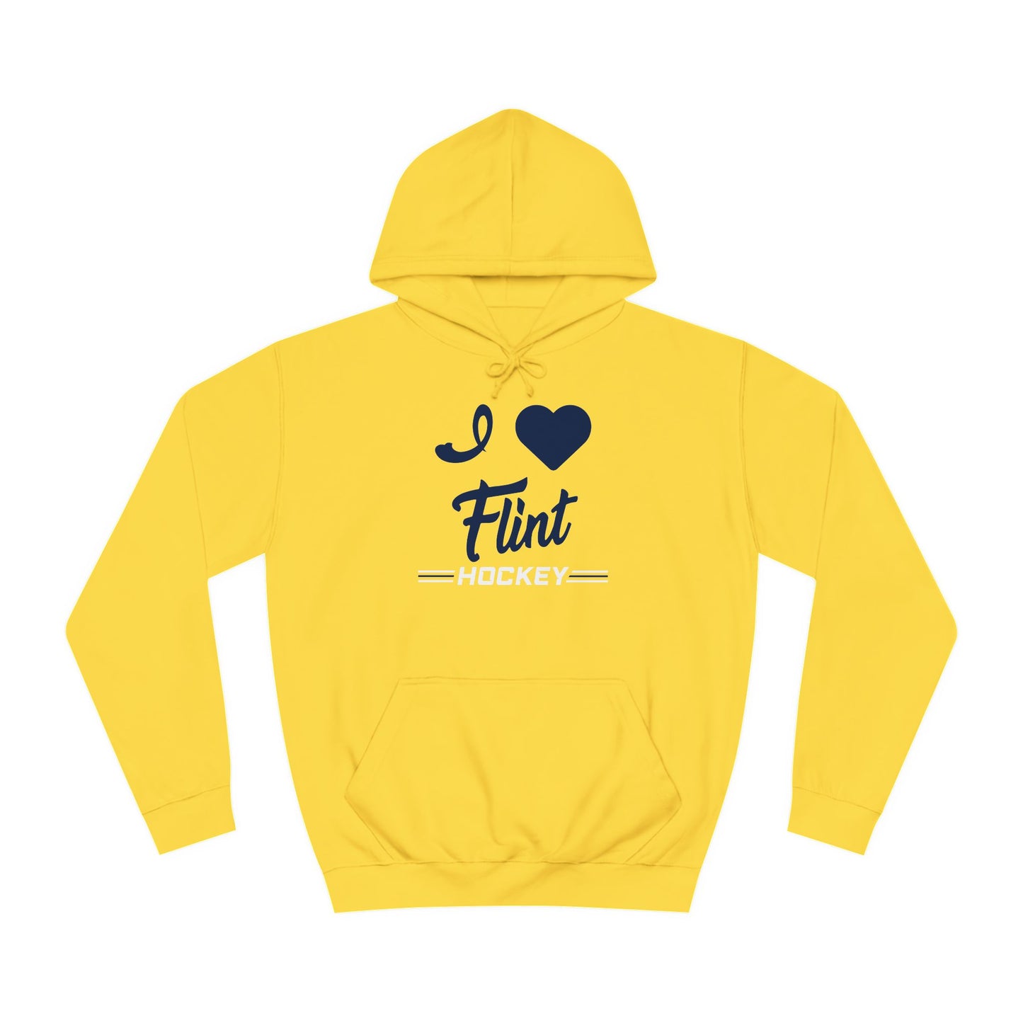 I Love Flint Hockey Unisex College Hoodie