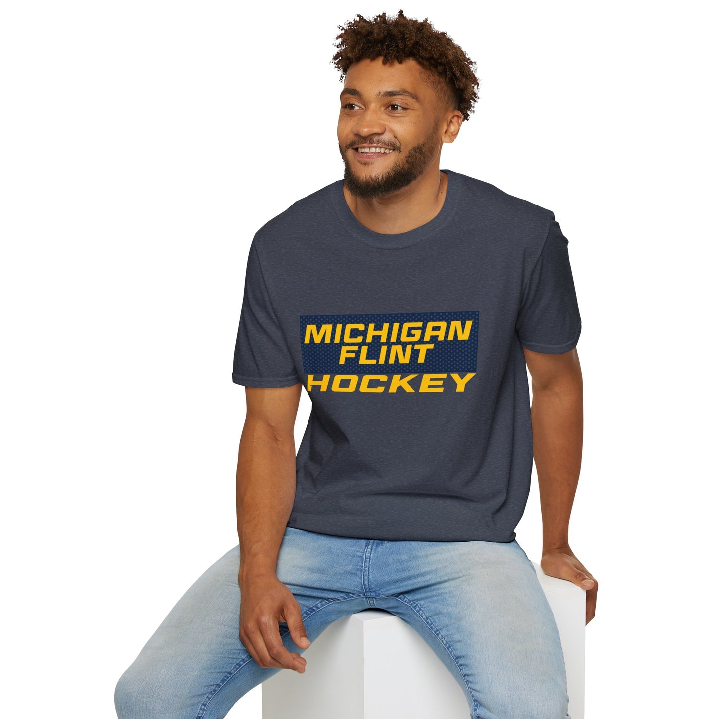 Michigan Flint Hockey Unisex Softstyle T-Shirt