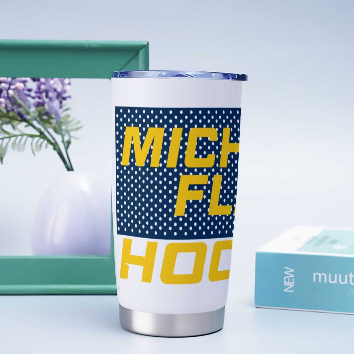 20oz Michigan Flint Hockey Tumbler