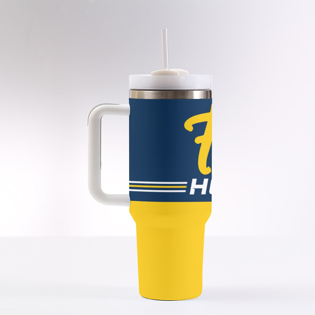 Flint Hockey 40 oz Tumbler With Handle