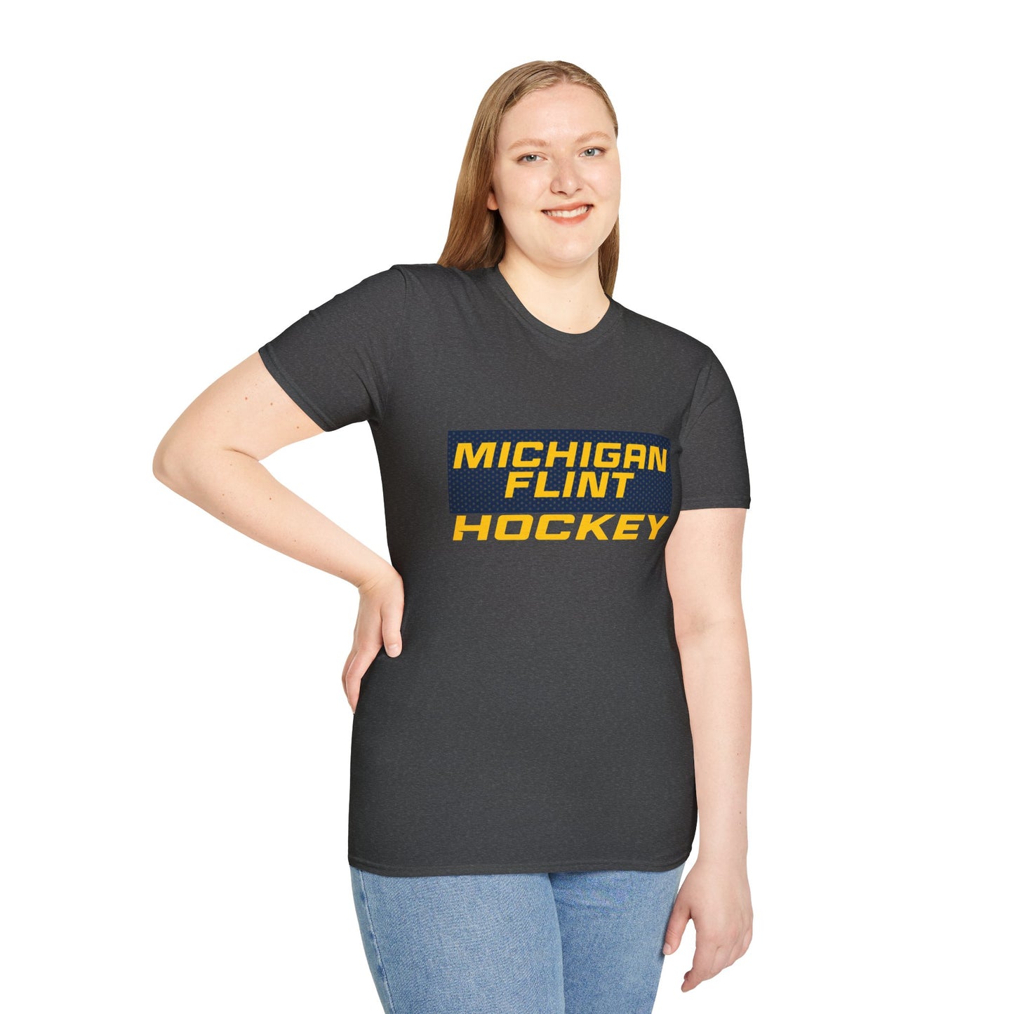 Michigan Flint Hockey Unisex Softstyle T-Shirt