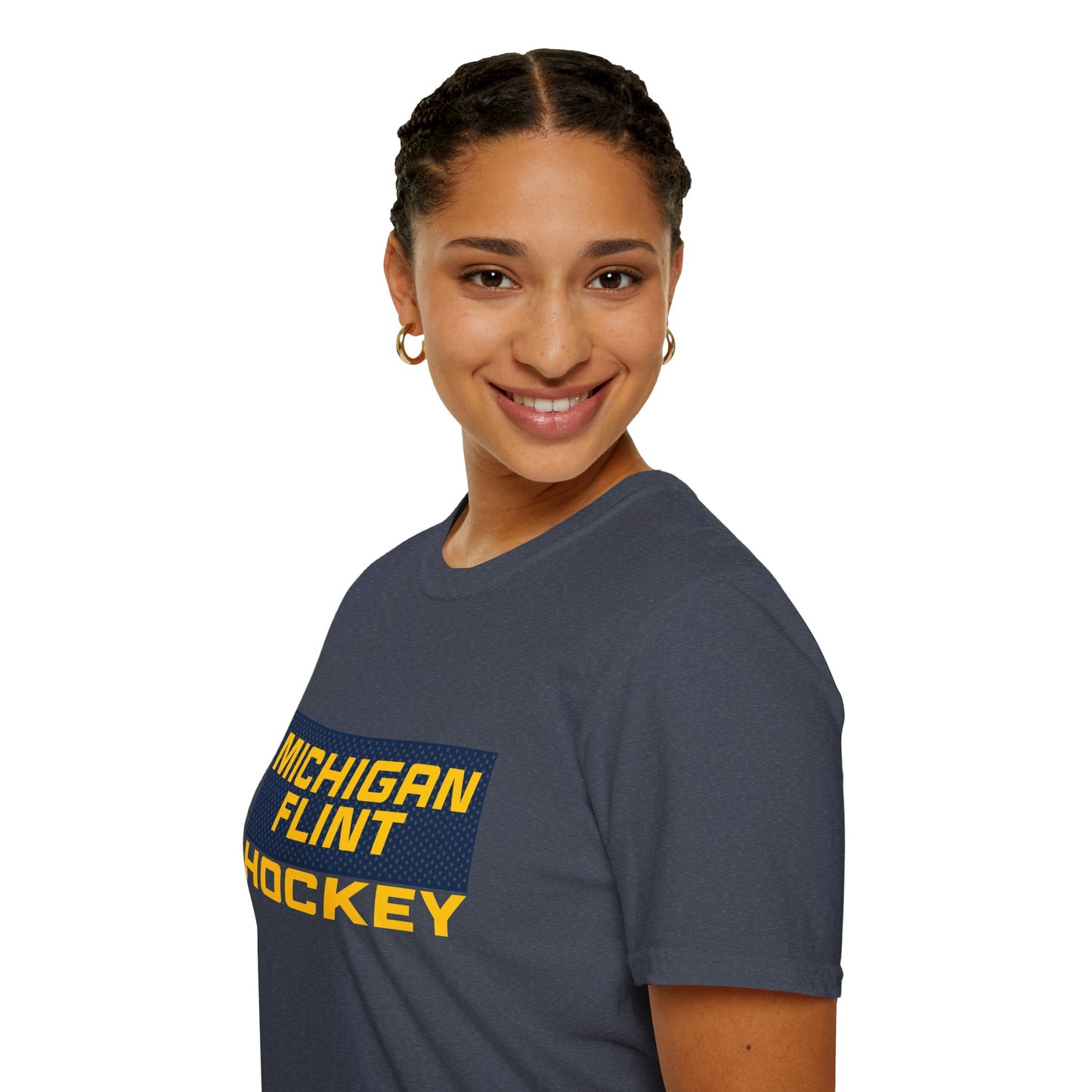 Michigan Flint Hockey Unisex Softstyle T-Shirt