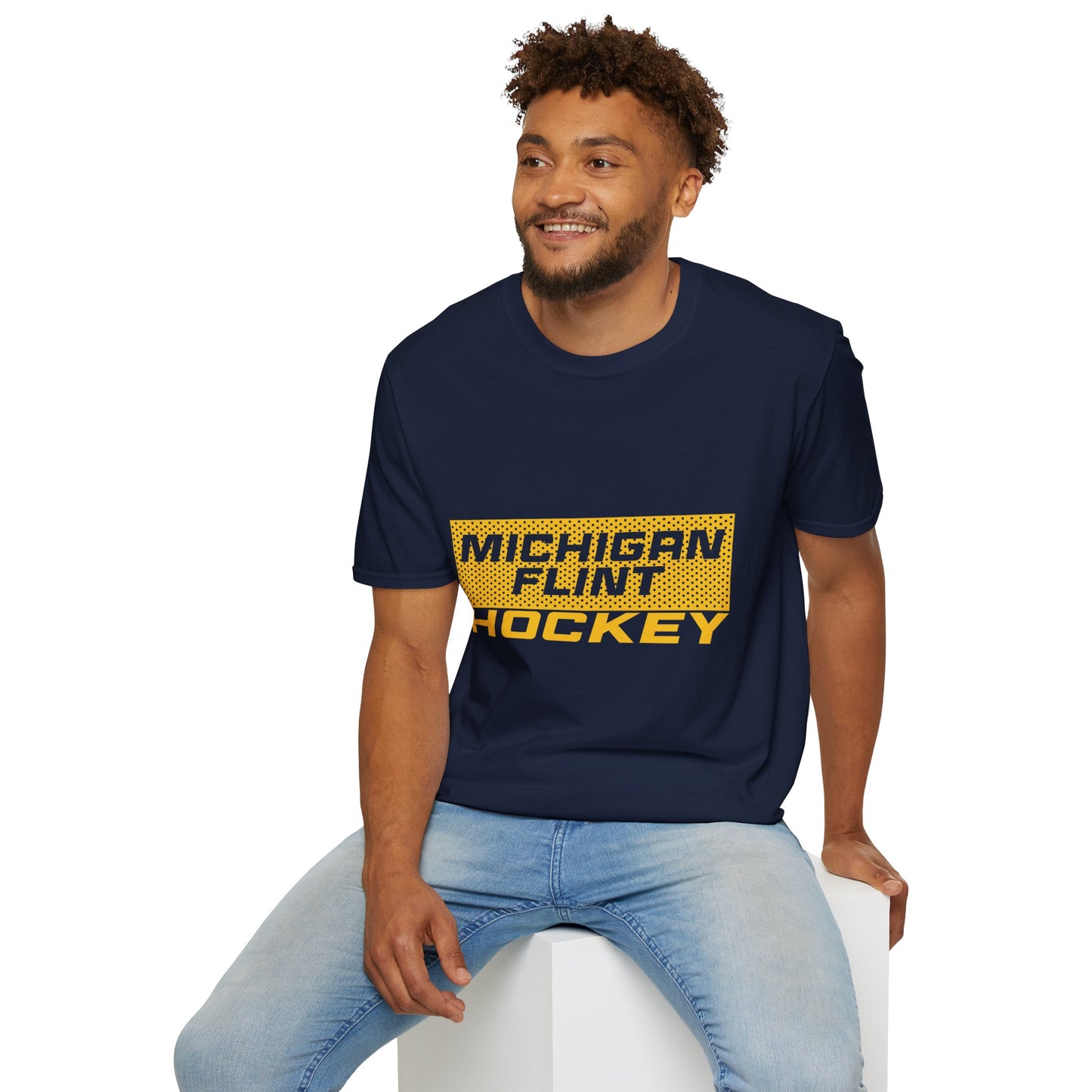 Michigan Flint Hockey Unisex Softstyle T-Shirt