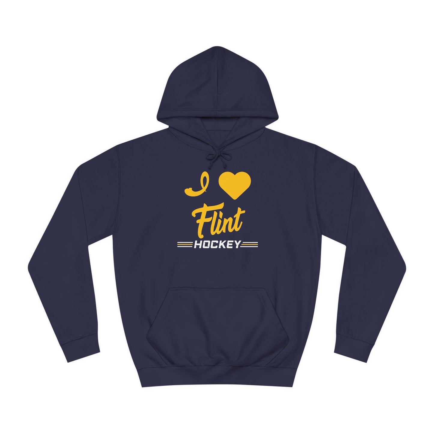 I Love Flint Hockey Unisex College Hoodie