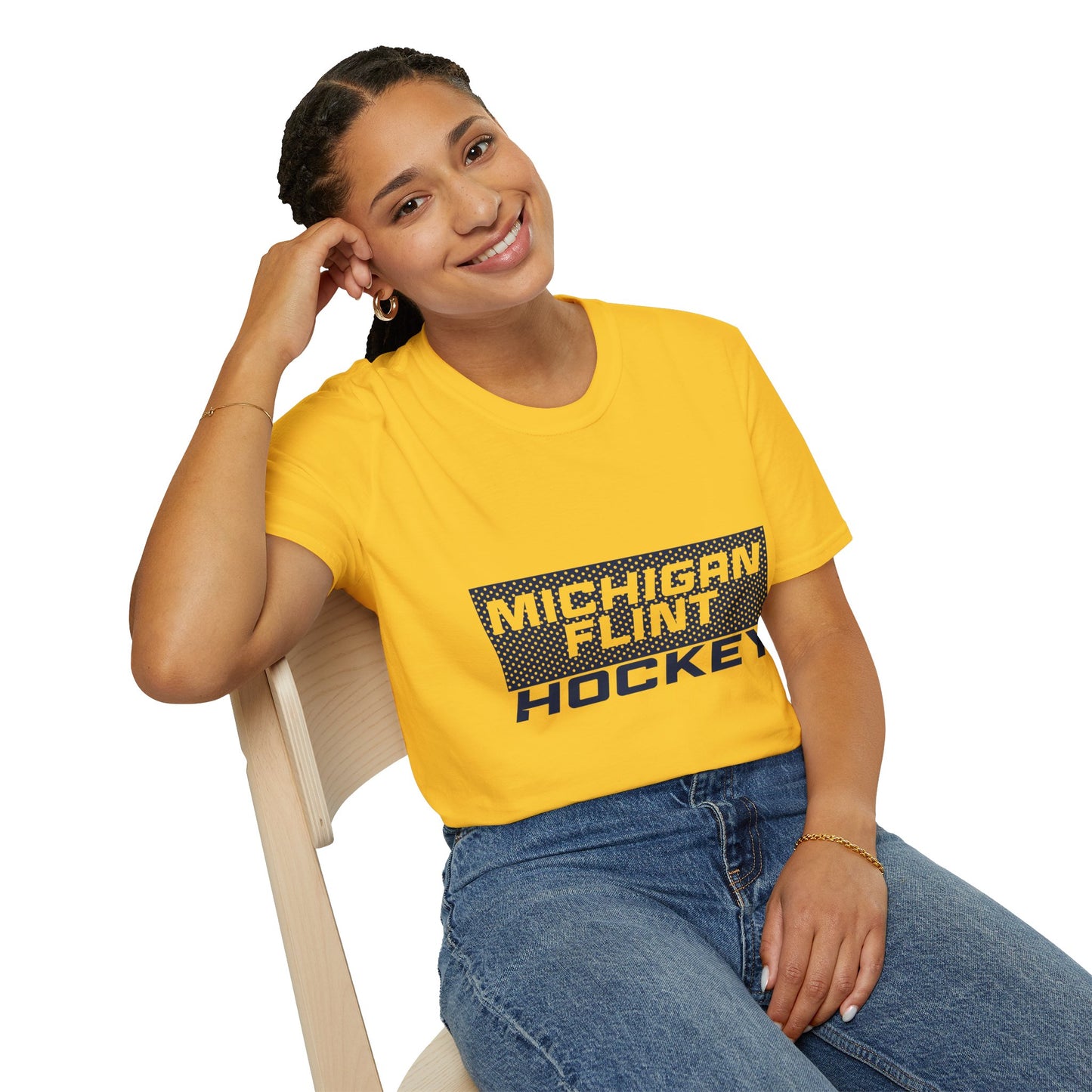 Michigan Flint Hockey Unisex Softstyle T-Shirt