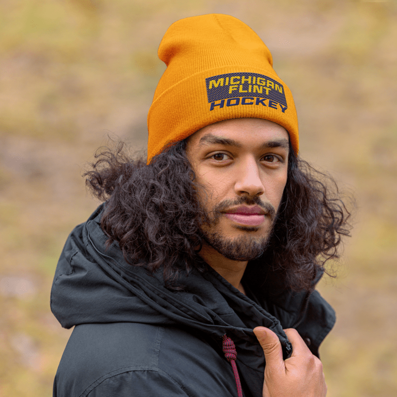 Michigan Flint Hockey Cuffed Beanie