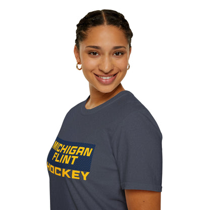Michigan Flint Hockey Unisex Softstyle T-Shirt